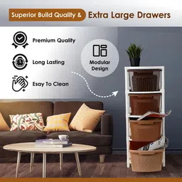 Kuber Industries Brown 4-Layer Drawer Organiser image 5