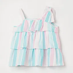Fame Forever by Lifestyle Striped Cotton Tiered Top-image-21