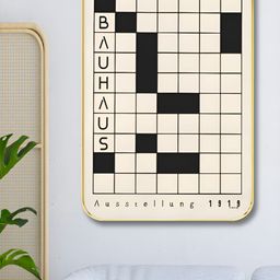 Livin'luxe White & Black Bauhaus Grid Printed Wall Art-picture-48