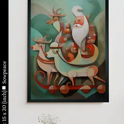 SOWPEACE Turquoise Blue & Red 1 Piece Canvas Abstract Wall Photographs-image-40