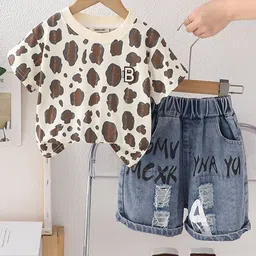 INCLUD Boys Printed Short Sleeves T-shirt With Shorts-24