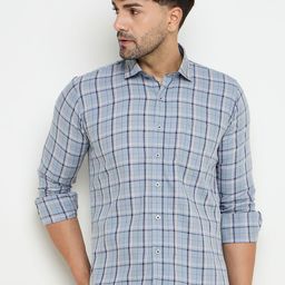 Duke Men Slim Fit Opaque Checked Casual Shirt-image-93