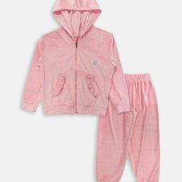 Here&Now X Game Begins Girls Velvet Finish Clothing Set-13