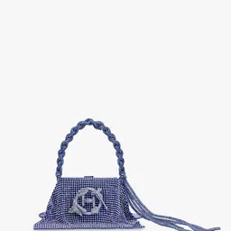 Outhouse Textured Leather Structured Handheld Bag with Cut Work-22