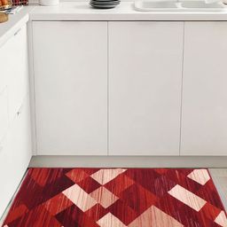 MODEFE Maroon Abstract Anti-Skid Nylon Carpet-19