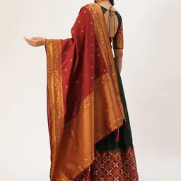 Payu Semi-Stitched Lehenga & Unstitched Blouse With Dupatta image 4
