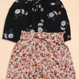 CUTECUMBER Girls Floral Printed Shorts-image-67