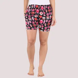 SEPHANI Women Printed Slim Fit Shorts-picture-38