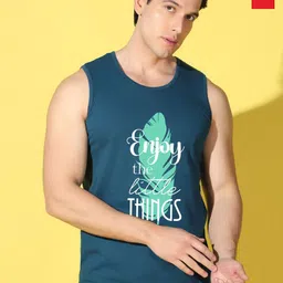 WOOSTRO Pack Of 2 Printed Combed Cotton Gym Vests VWS26(ENJOY PEACOCK)(ALONE RED)-image-63