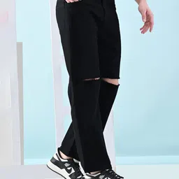 SZN Men Classic Mid-Rise Slash Knee Stretchable Jeans-picture-6