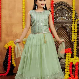 BAESD Girls Ready to Wear Lehenga & Blouse Net-picture-28
