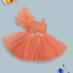 MeeMee Girls Embellished Sleeveless Cotton Fit & Flare Dress-46