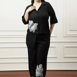 Athena Ample Embellished Shirt & Trouser Co-Ords-image-92