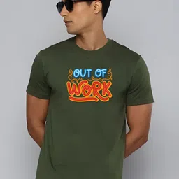 KaamBhari Typography Printed Regular Fit Pure Cotton T-shirt-picture-7