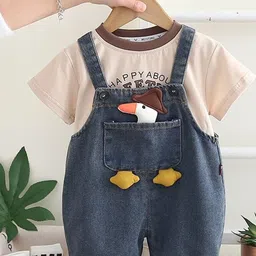 LULU & SKY Infants Printed Dungaree With T-Shirt-image-11