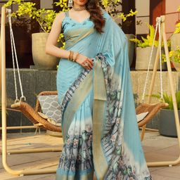 Sanwariya Silk Ethnic Motifs Zari Poly Chiffon Saree-image-74