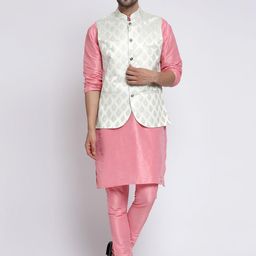 TS LIFESTYLE Men Regular Dupion Silk Kurta with Churidar-image-45