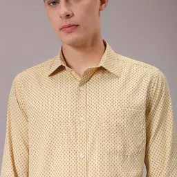 Luxe by TIGC Men Spread Collar Micro Ditsy Printed Slim Fit Formal Shirt-image-74