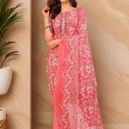 Banwaree Women Floral Printed Kurta with Trouser & Dupatta-picture-13