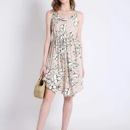 French Theory Animal Print A-Line Midi Dress-image-44
