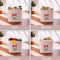 Aura Set of 2 Pink Foldable Storage Box With Handles 75 L image 2