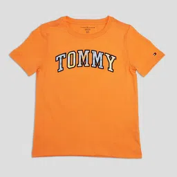 Tommy Hilfiger Boys Brand Logo Printed Pure Cotton Regular-Fit T-shirt-picture-24