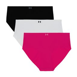 UNDER ARMOUR Pack Of 3 Low Rise Stretchable Hipster Briefs-1383910-686-12