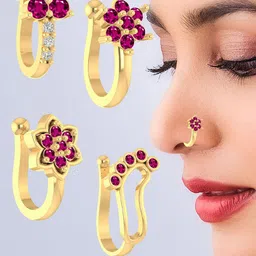 VAMA Cubic Zirconia Stud Nosepin-37