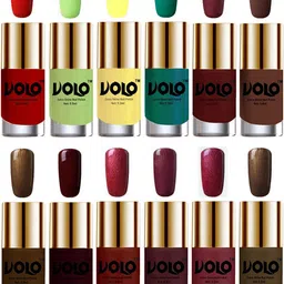 VOLO Set Of 12 Extra Shine Vibrant Shades Combo Nail Polish- 9.9ml Each- Combo-No-314-image-101
