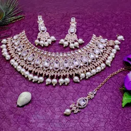VATSALYA creation Women WhiteJewellery Set-image-62