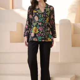 Stylum Floral Printed Long Sleeves Tunic & Trouser Co-Ords-picture-36