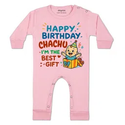 arvesa Happy Birthday Chachu Printed Baby Rompers-picture-46