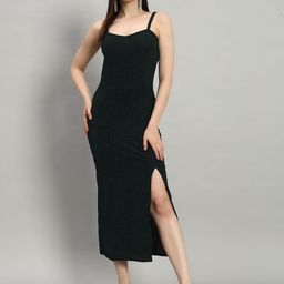 VAARARO Women Sheen Bodycon Maxi Dress-image-83