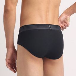 Cresmo Pack Of 3 Men Antimicrobial Basic Briefs CR-B-STR-P3-INTBLK-INTBLK-INTBLK-S image 2
