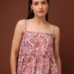 OBSHIVKA Print Ruffles Cotton Top-image-1