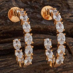 Kushal's Fashion Jewellery Classic Half Hoop Earrings-47