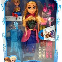 Cute Frozen Doll with Acessories,Good Gift For Kids (Multicolor)-image-23