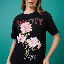 Mast & Harbour Women Printed T-shirt-image-80