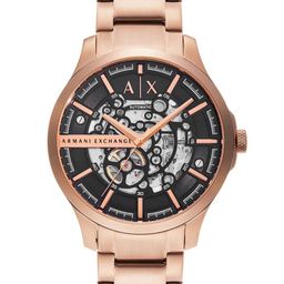 Armani Exchange Men Skeleton Bracelet Style Analogue Automatic Watch AX2456I-Rose Gold-23