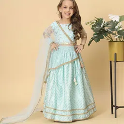 CORD OF LOVE Girls Embellished Sequinned Ready to Wear Lehenga & Blouse With Dupatta-image-89