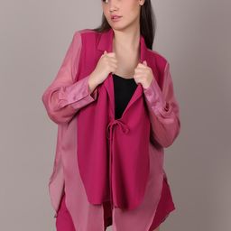 iki chic Notched Lapel Collar Top & Shorts-image-22