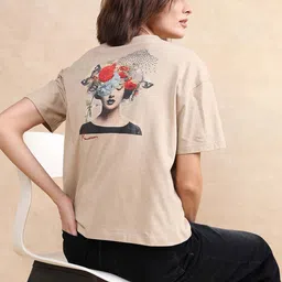 RAREISM Women Printed Pockets T-shirt-image-48