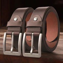 The Roadster Lifestyle Co. Men Set Of 2 Leather Formal Belts-image-93