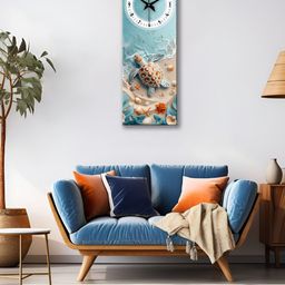 OLIVE TREE Blue & Beige Printed Traditional Wooden Wall Clock-picture-31