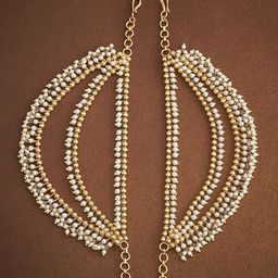 Kushal's Fashion Jewellery Women Set Of 2 Gold Plated Ethnic Matil Hair Accessory-2