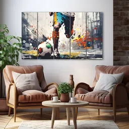 The Castle Decor Black & Blue 5 Piece Wood Other Wall Paintings-picture-20