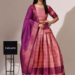 Fabcartz Semi-Stitched Lehenga & Unstitched Blouse With Dupatta-picture-28