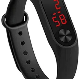 unick New Black Smart LED Watch For Boys And Girls High Quality With Full Black Screen-image-18