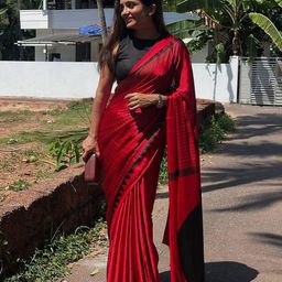 KALINI Striped Saree with Blouse Piece-image-6