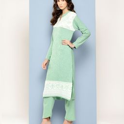 BAESD Women Woven Design Regular Pure Cotton Kurti with Palazzos & Dupatta-picture-44